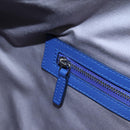 MCM Logogram Vicetos Mini Boston Bag Leather 2way Blue Silver Auth 193751V-28