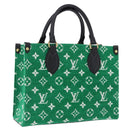 LOUIS VUITTON Monogram Jacquard Velvet On The Go PM Green M46216 Auth 193752SAM-1