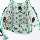 LOUIS VUITTON Monogram Jacquard Velvet On The Go PM Green M46216 Auth 193752SAM-19