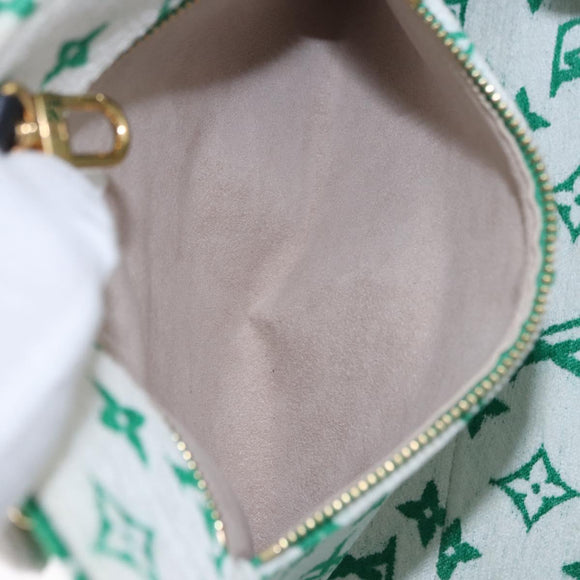 LOUIS VUITTON Monogram Jacquard Velvet On The Go PM Green M46216 Auth 193752SAM