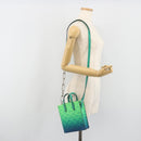 LOUIS VUITTON Taurillon Clemence Illusion Sac Plat XS Green M81221 Auth 193755SM-24
