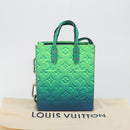 LOUIS VUITTON Taurillon Clemence Illusion Sac Plat XS Green M81221 Auth 193755SM-12