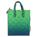 LOUIS VUITTON Taurillon Clemence Illusion Sac Plat XS Green M81221 Auth 193755SM-2