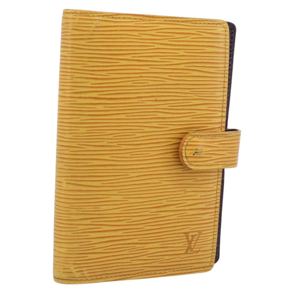 LOUIS VUITTON Epi Agenda PM Day Planner Cover Yellow R20059 LV Auth 193758