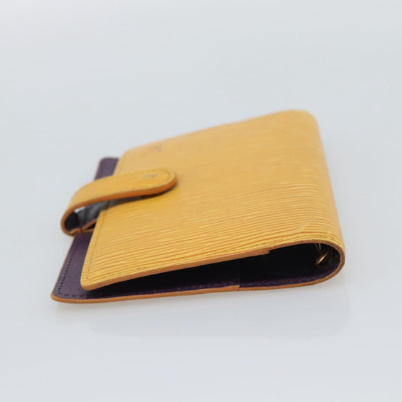 LOUIS VUITTON Epi Agenda PM Day Planner Cover Yellow R20059 LV Auth 193758