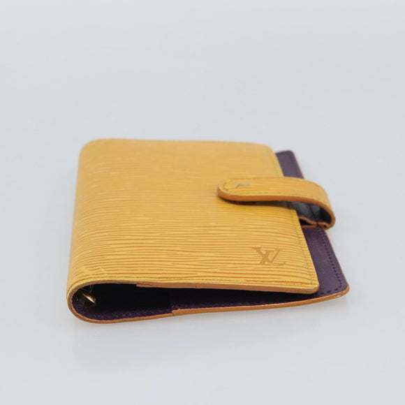 LOUIS VUITTON Epi Agenda PM Day Planner Cover Yellow R20059 LV Auth 193758