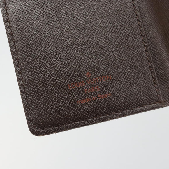 LOUIS VUITTON Damier Ebene Agenda PM Day Planner Cover R20029 LV Auth 193759