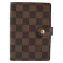 LOUIS VUITTON Damier Ebene Agenda PM Day Planner Cover R20029 LV Auth 193759-13