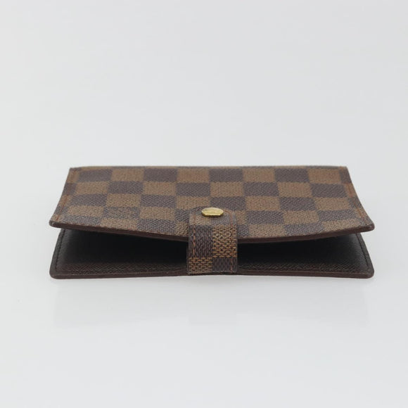 LOUIS VUITTON Damier Ebene Agenda PM Day Planner Cover R20029 LV Auth 193759
