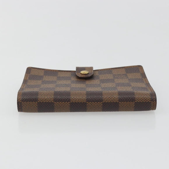 LOUIS VUITTON Damier Ebene Agenda PM Day Planner Cover R20029 LV Auth 193759