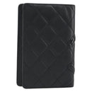 CHANEL Matelasse Cambon Line Day Planner Cover Leather Black CC Auth 193764M-2