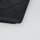 CHANEL Matelasse Cambon Line Day Planner Cover Leather Black CC Auth 193764M-7