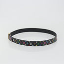 LOUIS VUITTON Multicolor Ceinture LV cut Belt Black M6890 LV Auth 193765V-3
