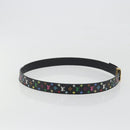 LOUIS VUITTON Multicolor Ceinture LV cut Belt Black M6890 LV Auth 193765V-4