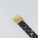 LOUIS VUITTON Multicolor Ceinture LV cut Belt Black M6890 LV Auth 193765V-6