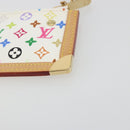 LOUIS VUITTON Monogram Multicolor Pochette Cles Purse White M92655 Auth 193766M-15