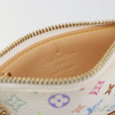 LOUIS VUITTON Monogram Multicolor Pochette Cles Purse White M92655 Auth 193766M-17