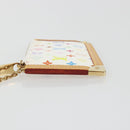 LOUIS VUITTON Monogram Multicolor Pochette Cles Purse White M92655 Auth 193766M-4