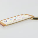 LOUIS VUITTON Monogram Multicolor Pochette Cles Purse White M92655 Auth 193766M-5