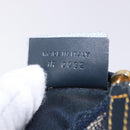 Christian Dior Trotter Canvas Saddle Coin Purse Navy Gold Auth 193769V-12