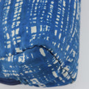 PRADA Pouch Nylon Blue Silver Auth 193770-16