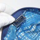 PRADA Pouch Nylon Blue Silver Auth 193770-10