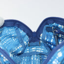 PRADA Pouch Nylon Blue Silver Auth 193770-17