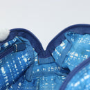 PRADA Pouch Nylon Blue Silver Auth 193770-18
