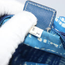 PRADA Pouch Nylon Blue Silver Auth 193770-12