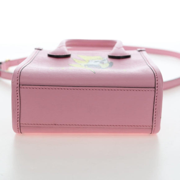 GUCCI Bananya Tote Bag Leather 2way Pink Gold 671623 Auth 193778SAM