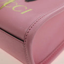 GUCCI Bananya Tote Bag Leather 2way Pink Gold 671623 Auth 193778SAM-14