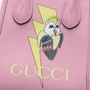 GUCCI Bananya Tote Bag Leather 2way Pink Gold 671623 Auth 193778SAM-17