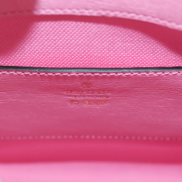 GUCCI Bananya Tote Bag Leather 2way Pink Gold 671623 Auth 193778SAM