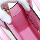 GUCCI Bananya Tote Bag Leather 2way Pink Gold 671623 Auth 193778SAM-21
