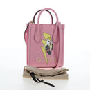 GUCCI Bananya Tote Bag Leather 2way Pink Gold 671623 Auth 193778SAM-25