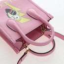 GUCCI Bananya Tote Bag Leather 2way Pink Gold 671623 Auth 193778SAM-6