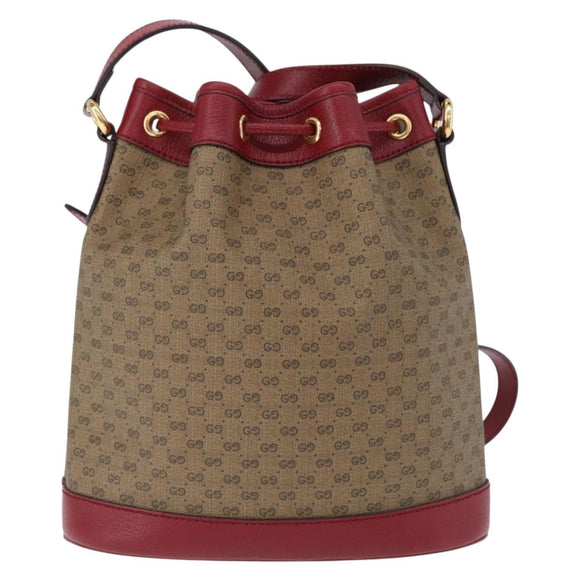 GUCCI Micro GG Supreme x Doraemon Fujiko-Pro Bag PVC Beige 655597 Auth 193779SM