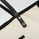 CHANEL Let's Lemon Tote Bag Canvas Beige Silver CC Auth 193780V-18