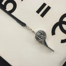CHANEL Let's Lemon Tote Bag Canvas Beige Silver CC Auth 193780V-9