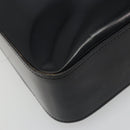 CELINE Shoulder Bag Leather Black Gold Auth 193781A-11