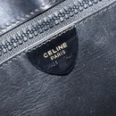 CELINE Shoulder Bag Leather Black Gold Auth 193781A-15