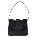 CELINE Shoulder Bag Leather Black Gold Auth 193781A-3