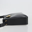 CELINE Shoulder Bag Leather Black Gold Auth 193781A-5