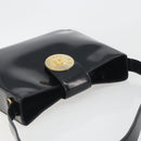 CELINE Shoulder Bag Leather Black Gold Auth 193781A-6