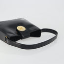 CELINE Shoulder Bag Leather Black Gold Auth 193781A-7