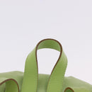 Salvatore Ferragamo Gancini Backpack Suede Green Gold Auth 193783A-8