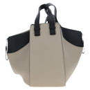 LOEWE Hammock Herbarium Hand Bag Leather 2 Beige Silver Auth 193784SAM-2