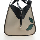 LOEWE Hammock Herbarium Hand Bag Leather 2 Beige Silver Auth 193784SAM-4