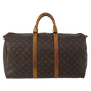 LOUIS VUITTON Monogram Keepall Bandouliere 50 Boston Bag M41416 LV Auth 193785-13