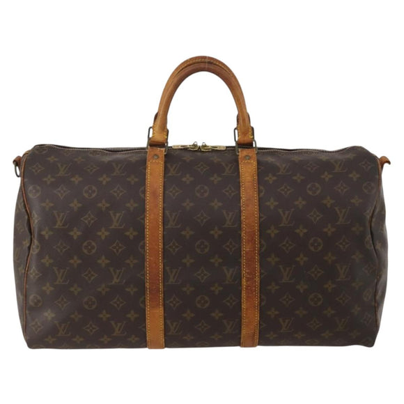 LOUIS VUITTON Monogram Keepall Bandouliere 50 Boston Bag M41416 LV Auth 193785